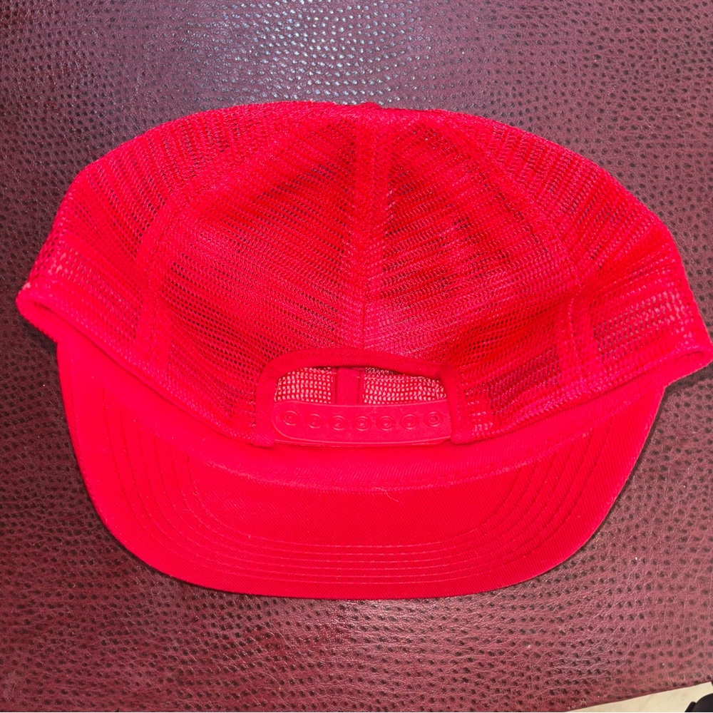 Vintage Full Mesh MoorMan's Patch Hat Red K-Brand Snapback Cap USA Made-IA - Picture 2 of 3